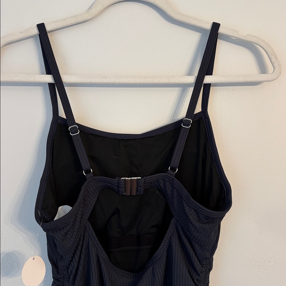 Pink Blush Navy Ribbed Maternity One Piece Swimsuit Size Small NWT - Picture 7 of 7